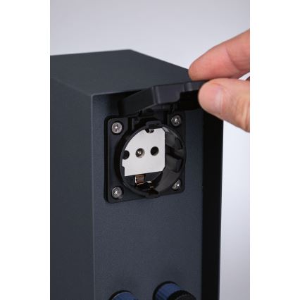 Paulmann 94700 - Columna de enchufe para exterior RIO 2Z SCHUKO 230V IP44