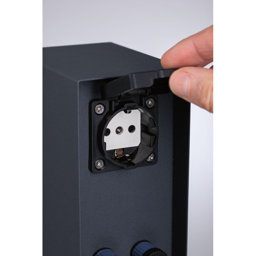 Paulmann 94700 - Columna de enchufe para exterior RIO 2Z SCHUKO 230V IP44