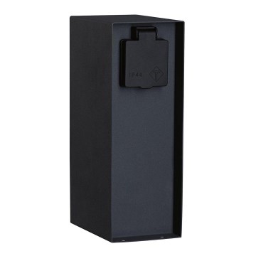 Paulmann 94701 - Columna de enchufe para exterior con sensor crepuscular RIO 2Z 230V IP44