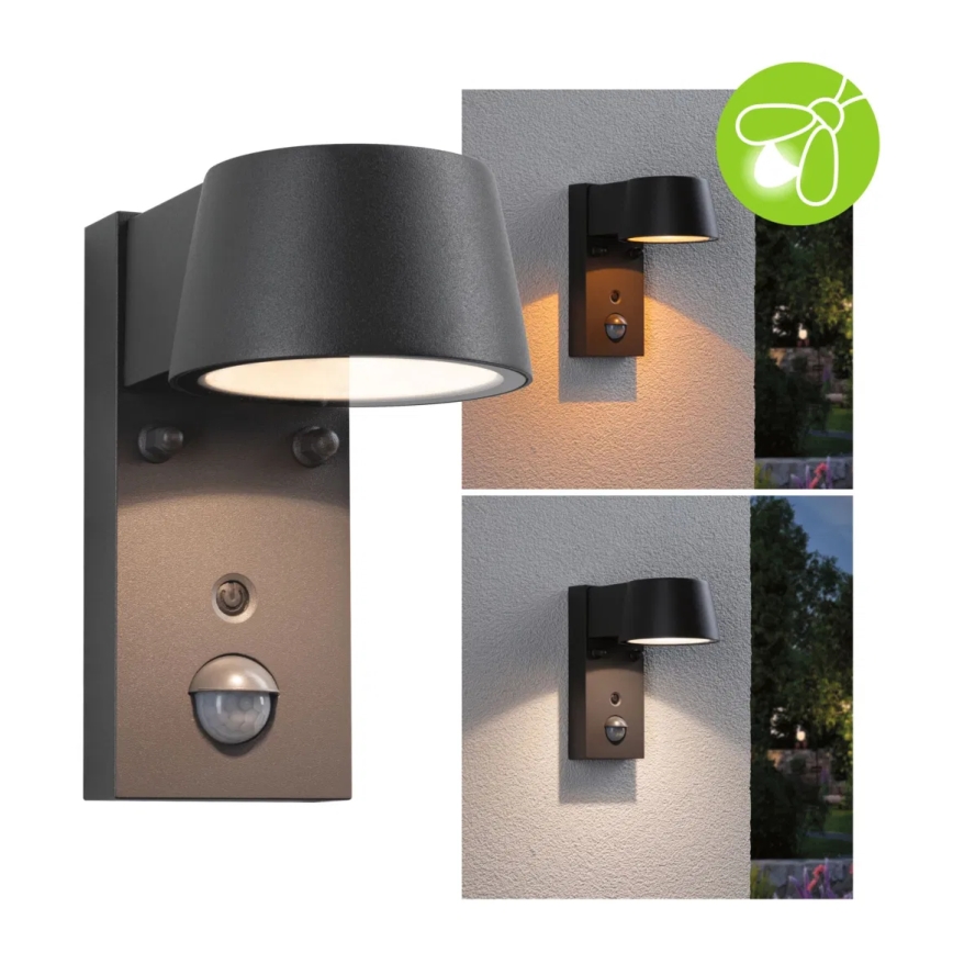 Paulmann 94714 - LED/6W IP44 Aplique para exterior con sensor CAPERA 230V 2200/3000K