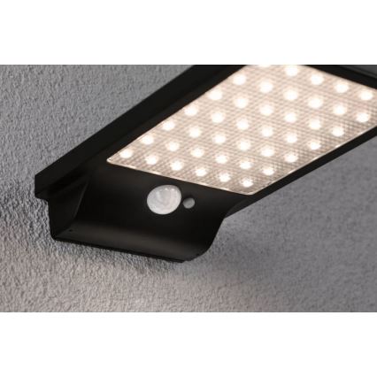 Paulmann 95393 - LED/4W IP44 Aplique solar regulable con sensor SOLVEIG 3,7V 2000 mAh
