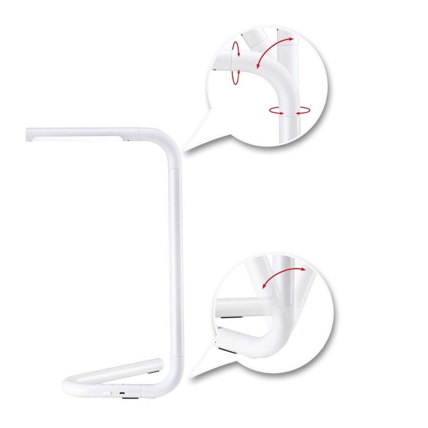 Paulmann 95423 - Lámpara de mesa táctil regulable LED/4,5W FLEXLINK 5V/USB 4400 mAh blanco