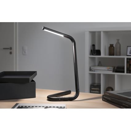 Paulmann 95424- Lámpara de mesa táctil regulable LED/4,5W FLEXLINK 5V/USB 4400 mAh negro