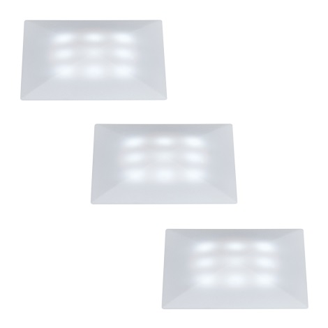 Paulmann 98862 - SET 3x Iluminación LED empotrada de techo QUADRO 3xLED/1W/230V IP67