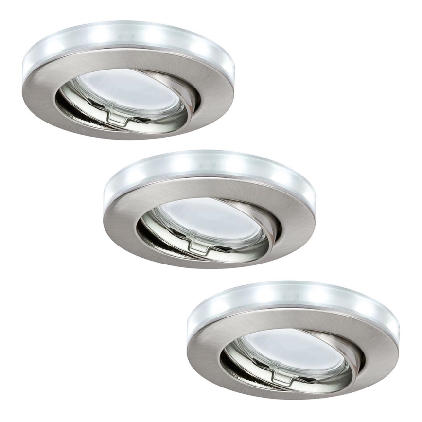 Paulmann 98886 - SET 3x Iluminación LED para el baño STAR 3xGU10/11W/230V+1,5W/12V