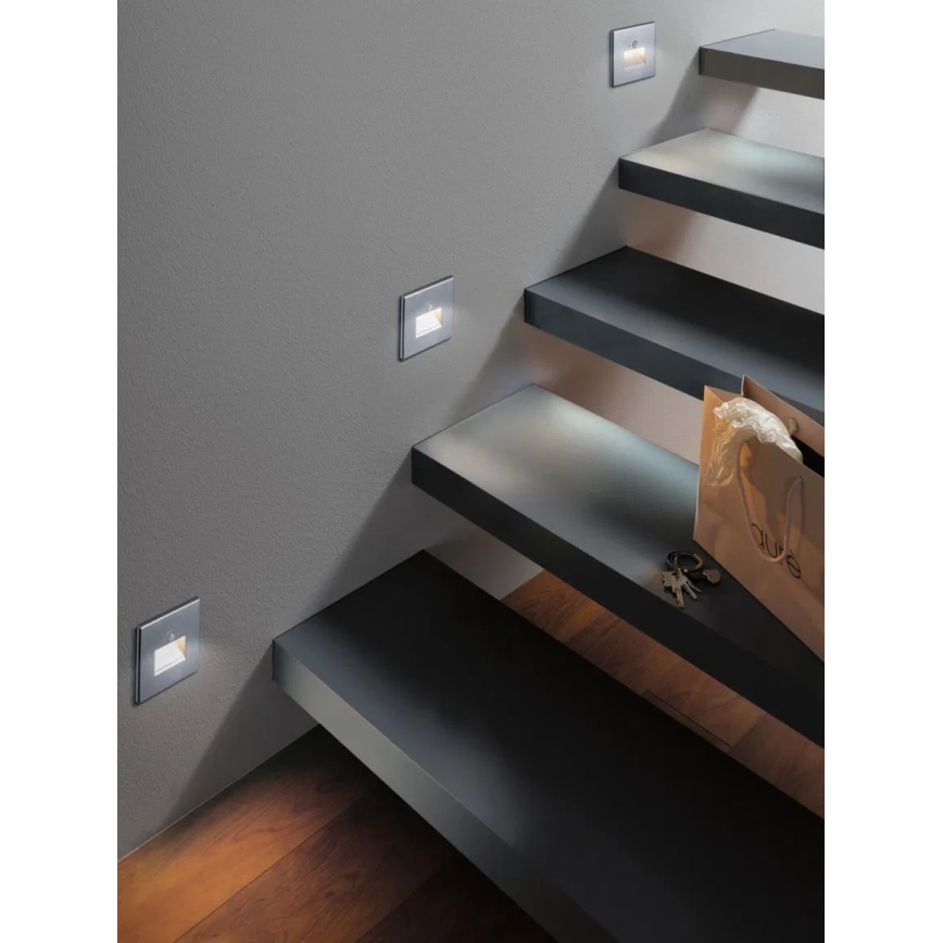 Paulmann  93134 - LED/1,2W Iluminación de escalera con sensor EDGE 230V cromo mate