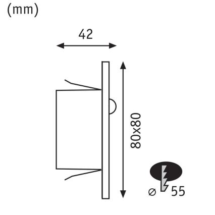 Paulmann  93134 - LED/1,2W Iluminación de escalera con sensor EDGE 230V cromo mate