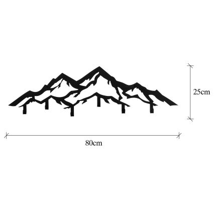 Percha de pared 25x80 cm montañas