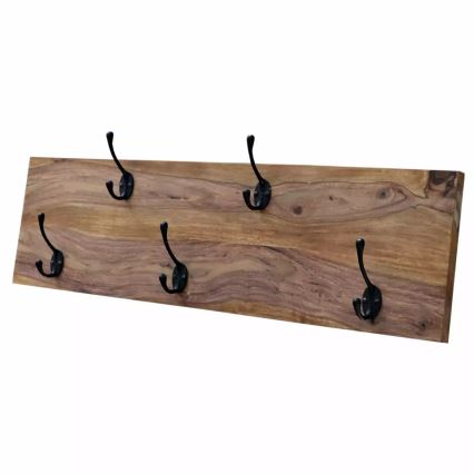 Percha de pared RAMI 25x90 cm madera maciza/palisandro