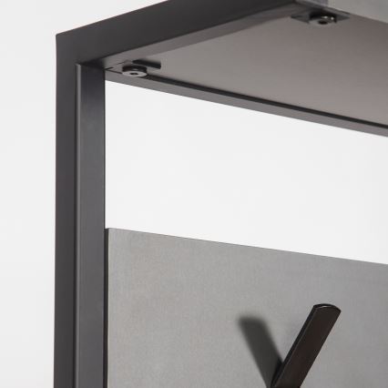Perchero de pared con mueble zapatero NOMAD 182x78 negro/antracita