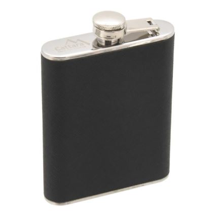 Petaca con estuche para puros 175 ml negro