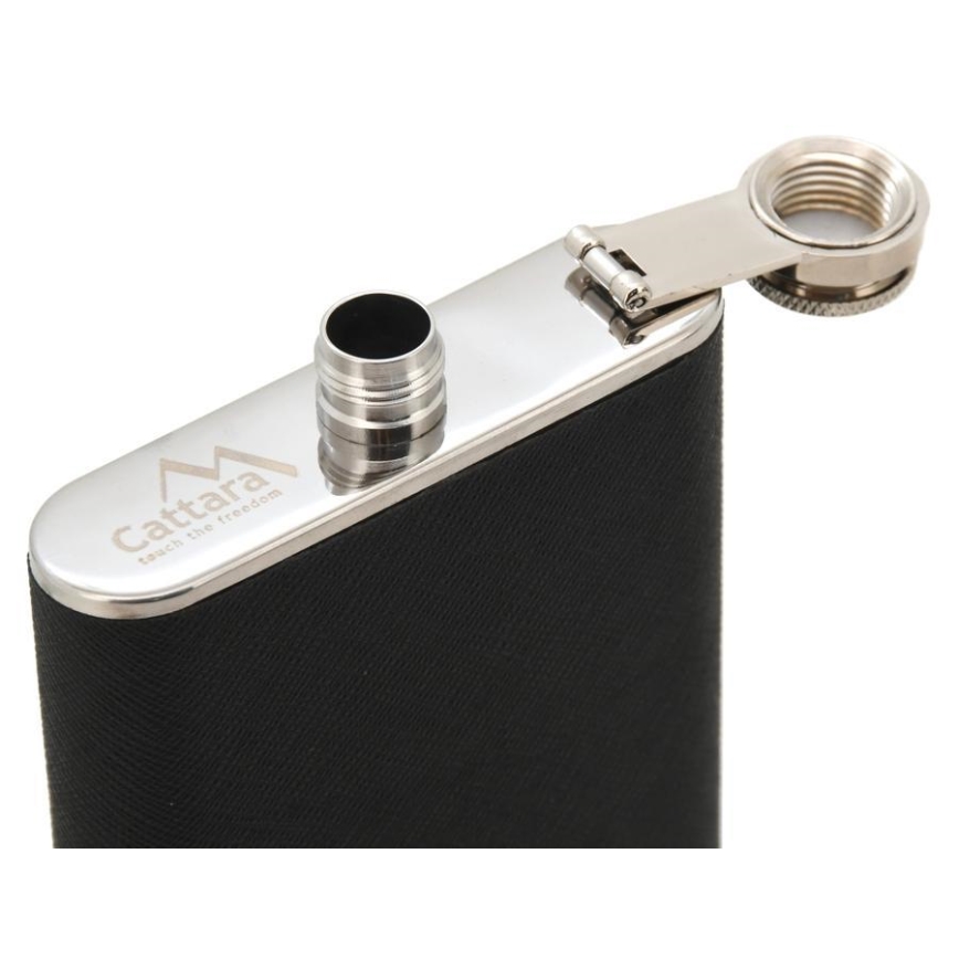 Petaca con estuche para puros 175 ml negro