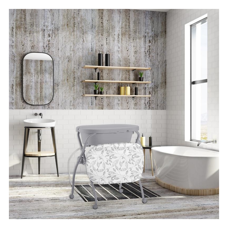 PETITE&MARS - Cambiador con bañera SPA 3en1 gris