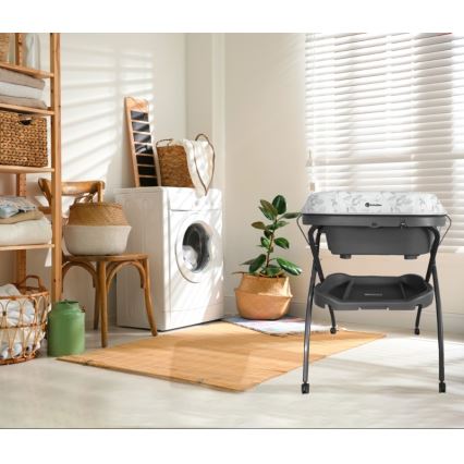 PETITE&MARS - Cambiador con bañera SPA 3en1 gris