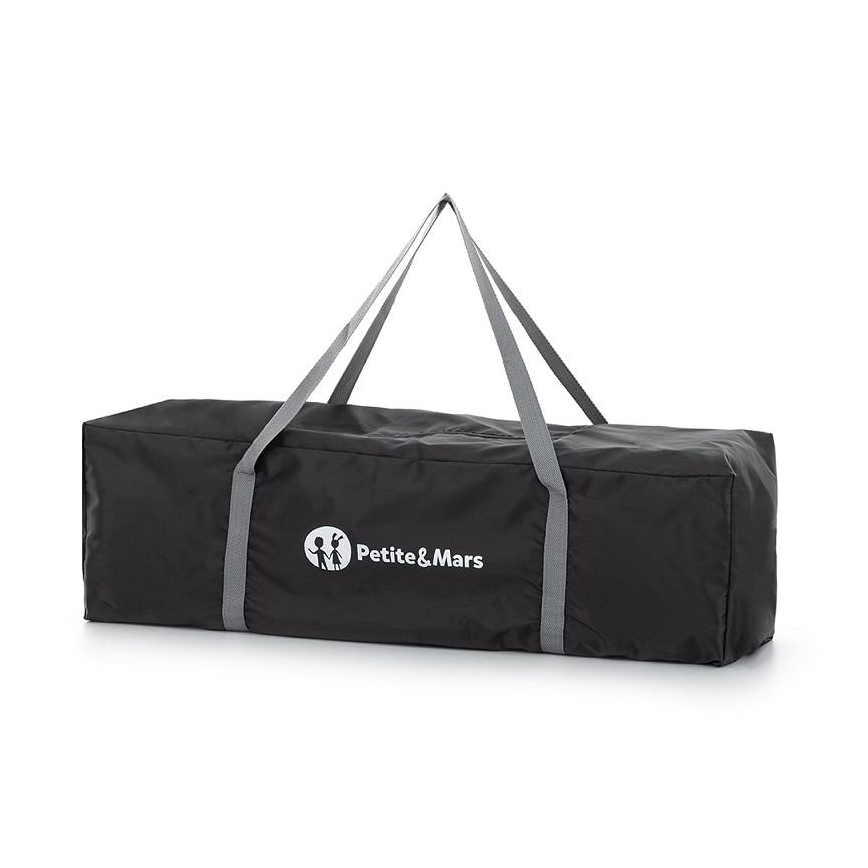 PETITE&MARS - Cuna de viaje NYJA TEDDY FRIEND COAL gris/negro