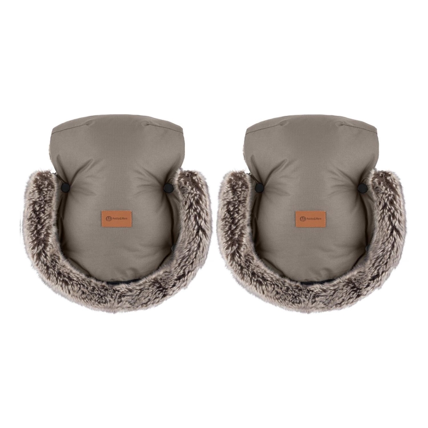 PETITE&MARS - Fundas para cochecito FURRY Mocha Mousse
