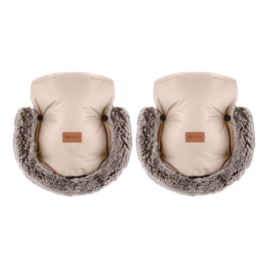 PETITE&MARS - Fundas para cochecito FURRY rosa Petal