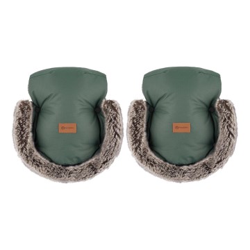 PETITE&MARS - Fundas para cochecito FURRY Veritable Khaki