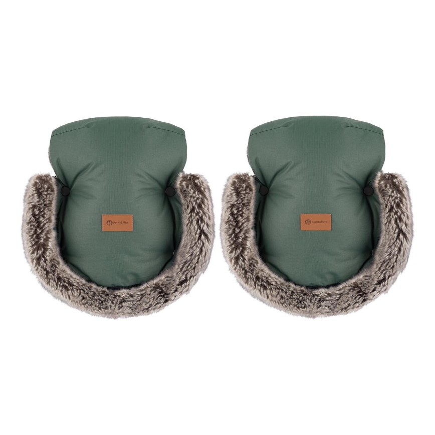 PETITE&MARS - Fundas para cochecito FURRY Veritable Khaki