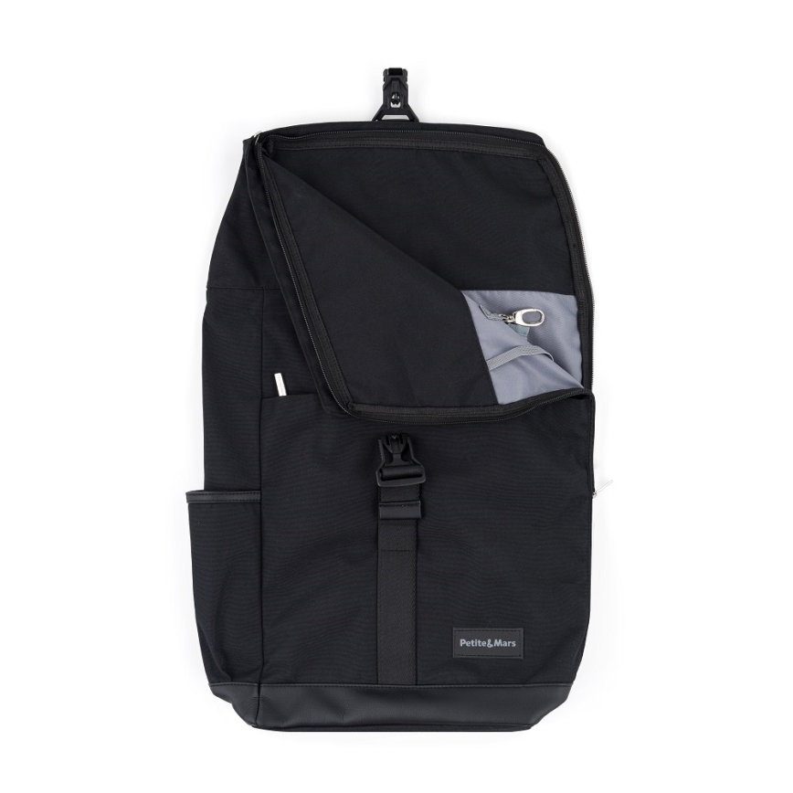 PETITE&MARS - Mochila de Pañales para Bebé para cochecito JACKOB negro