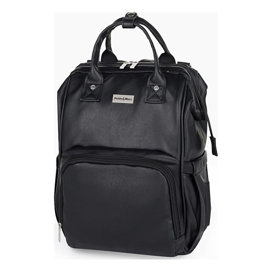 PETITE&MARS - Mochila de Pañales para Bebé para cochecito JASPER negro