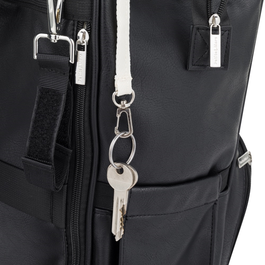 PETITE&MARS - Mochila de Pañales para Bebé para cochecito JASPER negro