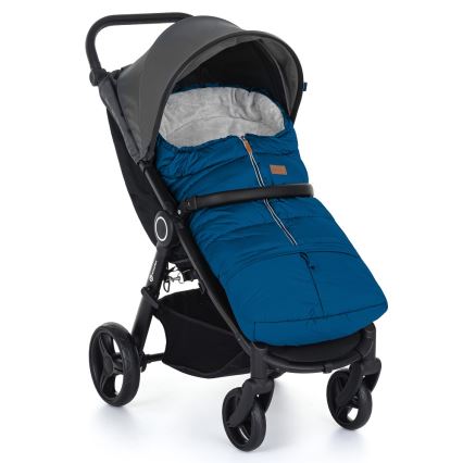 PETITE&MARS - SET Saco de bebé 3en1 JIBOT + cubremanos para cochecito Azul