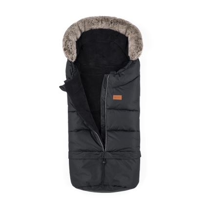 PETITE&MARS - SET Saco de Dormir para Bebé 4en1 ARCTIC + fundas para cochecito FURRY Forever Black