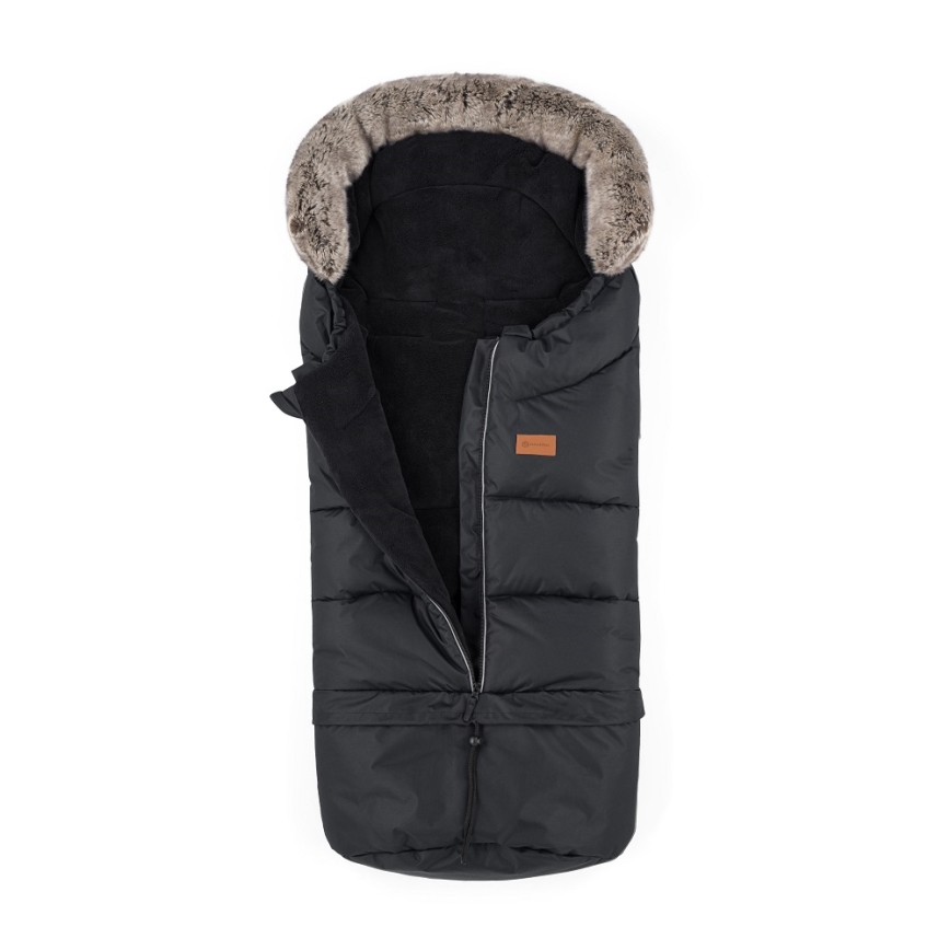 PETITE&MARS - SET Saco de Dormir para Bebé 4en1 ARCTIC + fundas para cochecito FURRY Forever Black