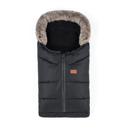 PETITE&MARS - SET Saco de Dormir para Bebé 4en1 ARCTIC + fundas para cochecito FURRY Forever Black