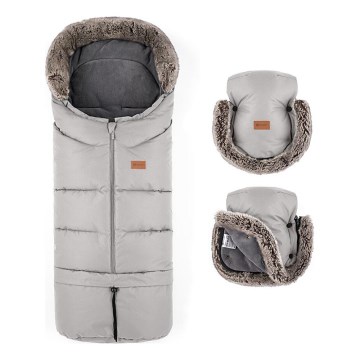 PETITE&MARS-SET Saco de Dormir para Bebé 4en1 ARCTIC + fundas para cochecito FURRY Champagne Shower