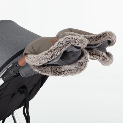 PETITE&MARS - SET Saco de Dormir para Bebé 4en1 ARCTIC + fundas para cochecito FURRY Mocha Mousse