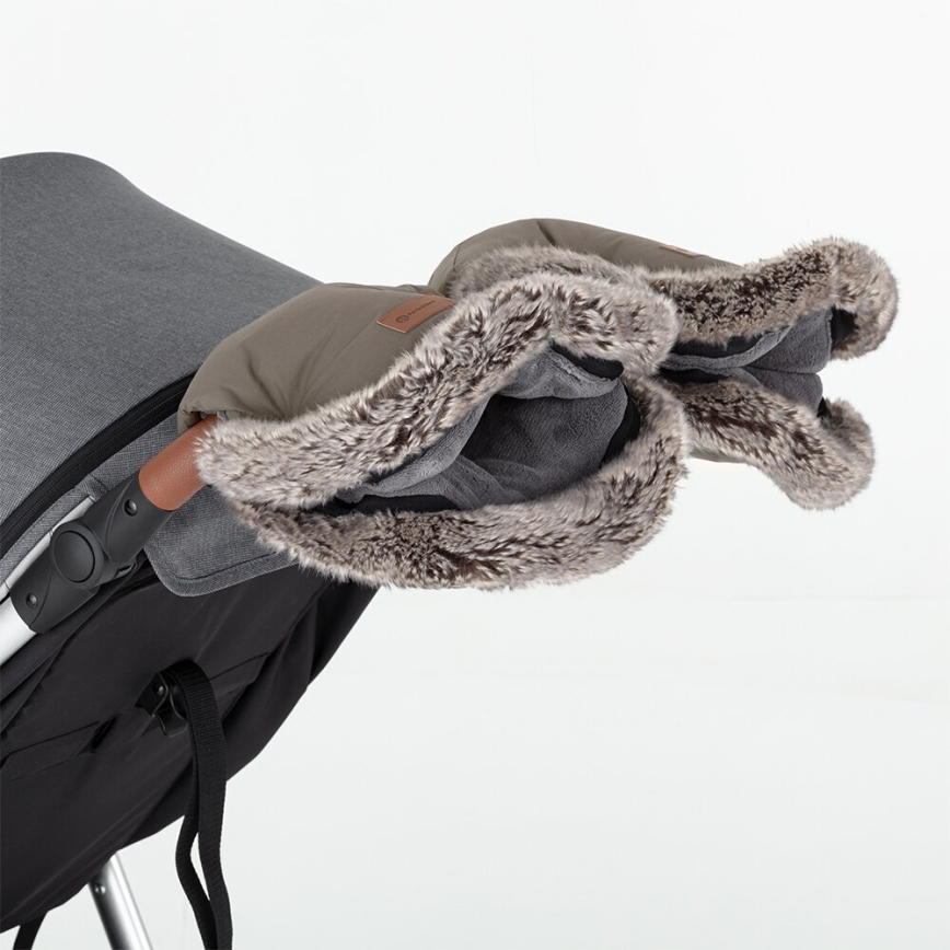 PETITE&MARS - SET Saco de Dormir para Bebé 4en1 ARCTIC + fundas para cochecito FURRY Mocha Mousse