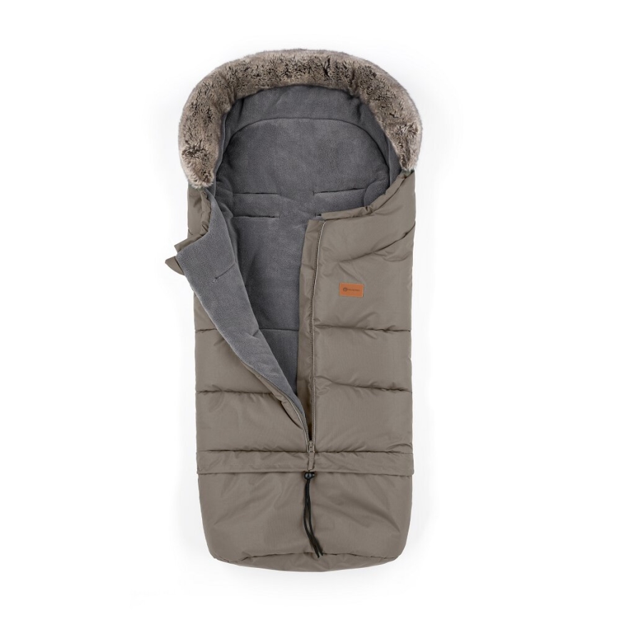 PETITE&MARS - SET Saco de Dormir para Bebé 4en1 ARCTIC + fundas para cochecito FURRY Mocha Mousse