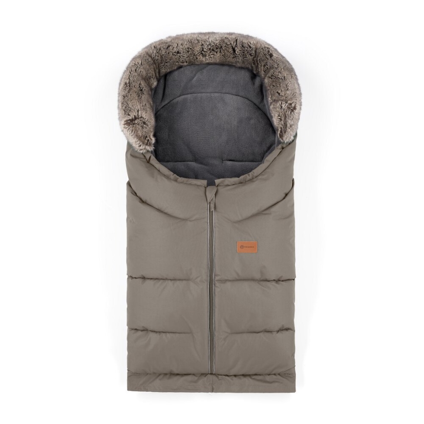 PETITE&MARS - SET Saco de Dormir para Bebé 4en1 ARCTIC + fundas para cochecito FURRY Mocha Mousse