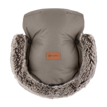 PETITE&MARS - SET Saco de Dormir para Bebé 4en1 ARCTIC + fundas para cochecito FURRY Mocha Mousse
