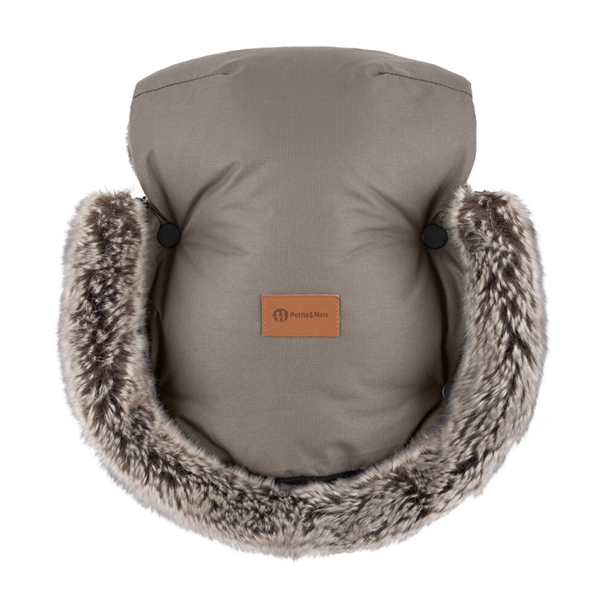 PETITE&MARS - SET Saco de Dormir para Bebé 4en1 ARCTIC + fundas para cochecito FURRY Mocha Mousse