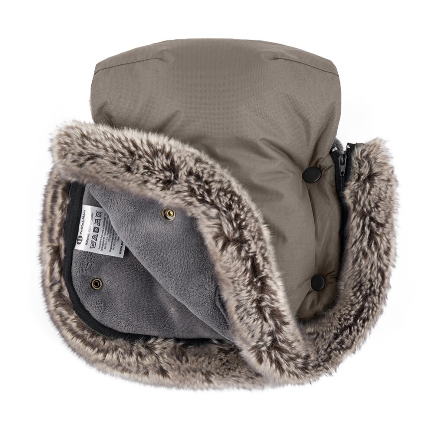 PETITE&MARS - SET Saco de Dormir para Bebé 4en1 ARCTIC + fundas para cochecito FURRY Mocha Mousse