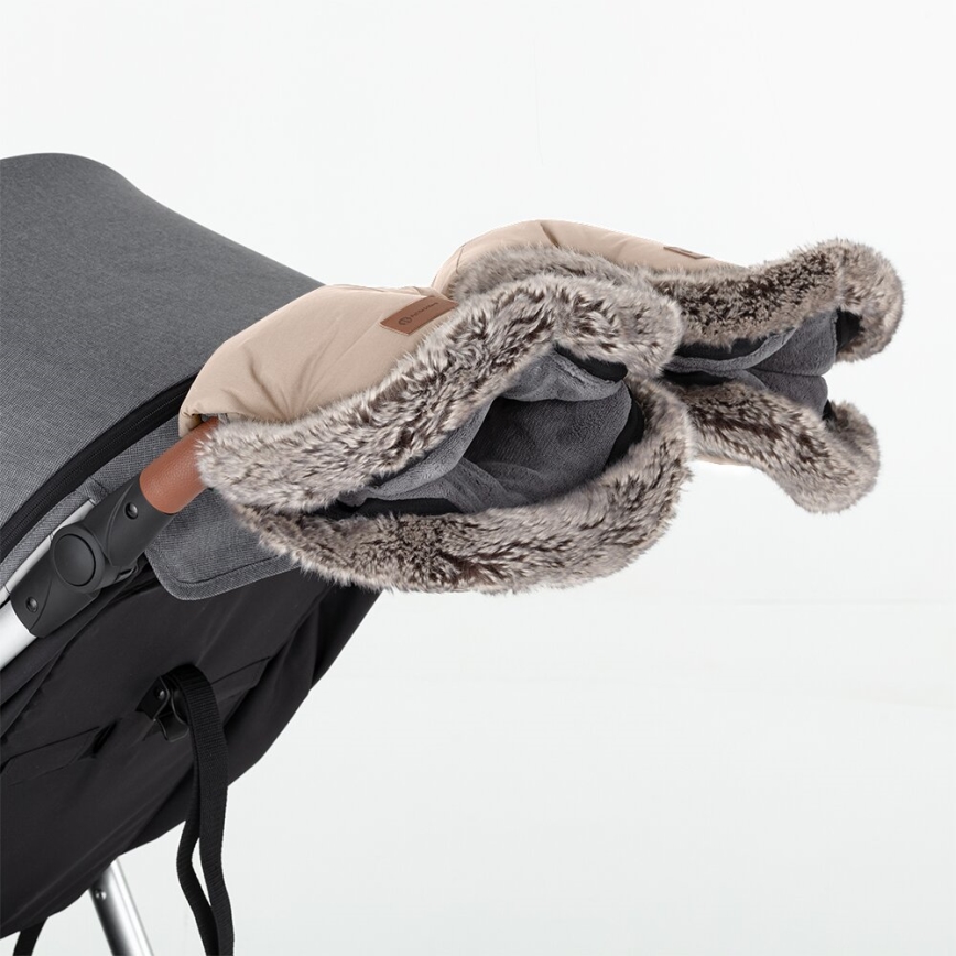 PETITE&MARS - SET Saco de Dormir para Bebé 4en1 ARCTIC + fundas para cochecito FURRY rosa Petal