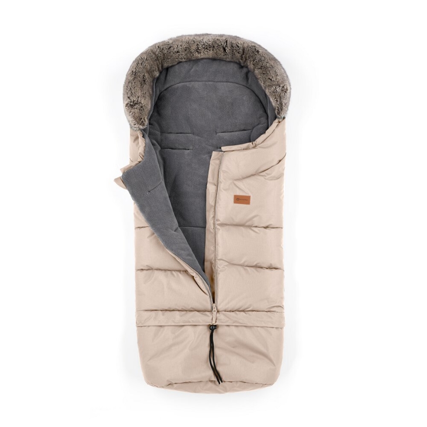 PETITE&MARS - SET Saco de Dormir para Bebé 4en1 ARCTIC + fundas para cochecito FURRY rosa Petal