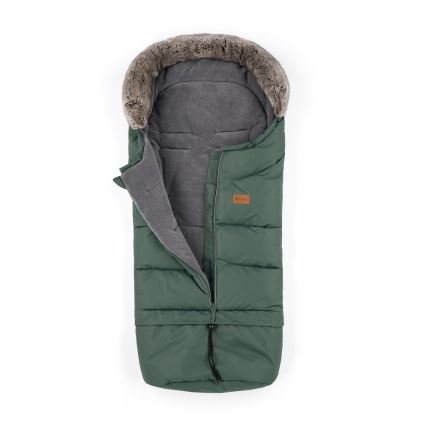 PETITE&MARS - SET Saco de Dormir para Bebé 4en1 ARCTIC + fundas para cochecito FURRY Veritable Khaki