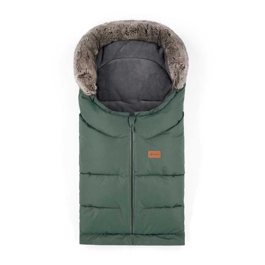 PETITE&MARS - SET Saco de Dormir para Bebé 4en1 ARCTIC + fundas para cochecito FURRY Veritable Khaki
