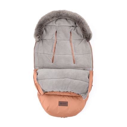 PETITE&MARS - SET Saco de Dormir para Bebé 4en1 COMFY + fundas para cochecito FURRY Pastel Peach