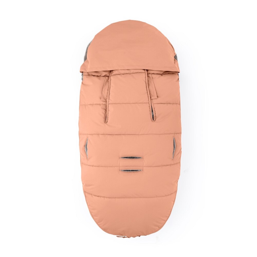 PETITE&MARS - SET Saco de Dormir para Bebé 4en1 COMFY + fundas para cochecito FURRY Pastel Peach