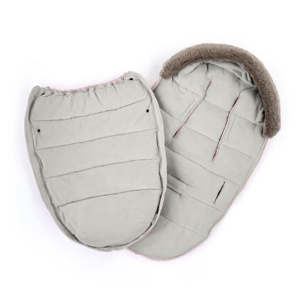 PETITE&MARS - SET Saco de Dormir para Bebé 4en1 COMFY + fundas para cochecito FURRY Pastel Peach