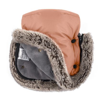 PETITE&MARS - SET Saco de Dormir para Bebé 4en1 COMFY + fundas para cochecito FURRY Pastel Peach