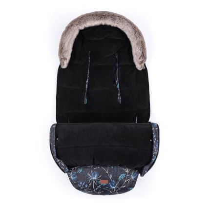 PETITE&MARS - SET Saco de Dormir para Bebé 4en1 COMFY Stylish Beauty + fundas para cochecito FURRY Forever Black