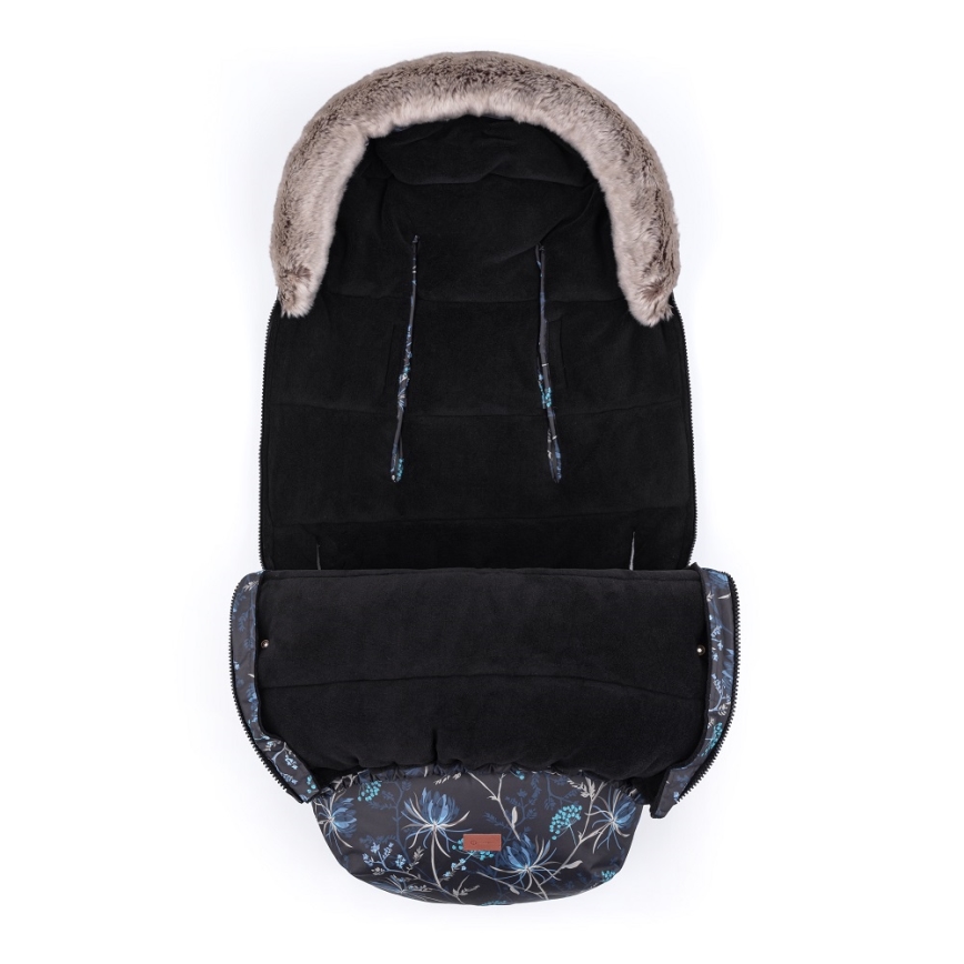 PETITE&MARS - SET Saco de Dormir para Bebé 4en1 COMFY Stylish Beauty + fundas para cochecito FURRY Forever Black