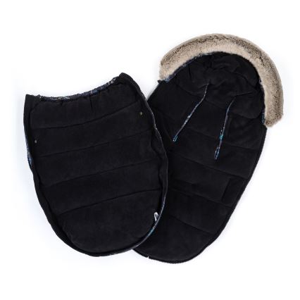 PETITE&MARS - SET Saco de Dormir para Bebé 4en1 COMFY Stylish Beauty + fundas para cochecito FURRY Forever Black