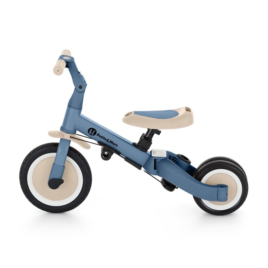 PETITE&MARS - Triciclo infantil 5en1 TURBO Ocean Blue